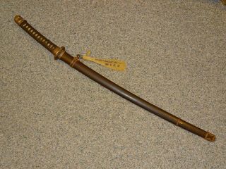 WWII Japanese Samurai Sword Shin - Gunto w/ OId Koto Family Blade & Surrender Tag 12