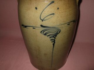 Antique 19th C Stoneware Red Wing Midwestern 6 Gal Bee Sting Churn Crock Rare 6