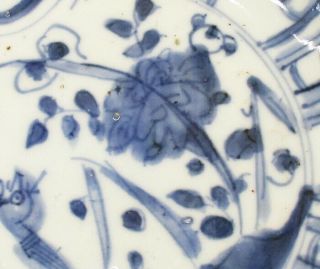 H126: Real old Chinese blue - and - white porcelain plate called KOSOMETSUKE 3
