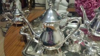 3165g MASTERPIECE STERLING SILVER PLAIN COLONIAL STYLE COFFEE TEA SET 6 ITEMS 7