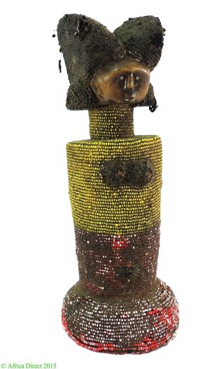 Mwana Hiti Beaded Female Figure Tanzania African Art Was $175.  00
