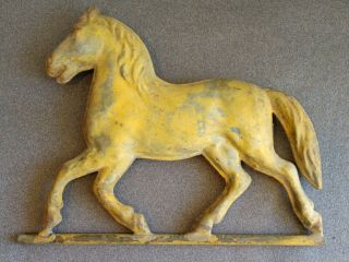 Antique Pressed Tin Circus Horse Weathervane Lightening Rod Patina