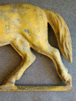 Antique Pressed Tin Circus Horse Weathervane Lightening Rod Patina 6