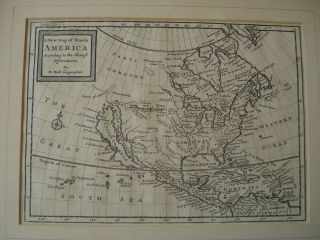 Rare Circa 1700 A Map Of North America According To The Newest Observation