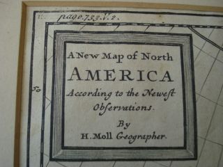 RARE circa 1700 A Map of North America According to the Newest Observation 2