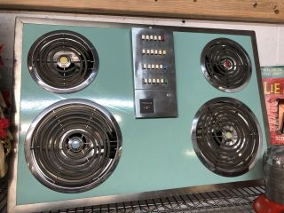 Mid Century Un - Hotpoint Oven And Electric Top Range Robin Egg Blue Enamel