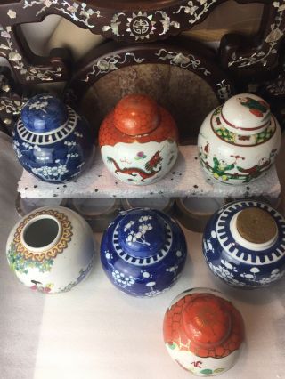 7 Antique Chinese Ginger Jar 3