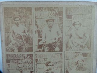 1865 CDV / CABINET PHOTO - MURDERERS OF REV.  VOLKNER - MAORI OPOTIKI ZEALAND 3