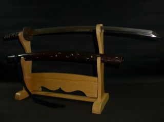 Long Wakizashi (sword) W/koshirae : Sadamori : Muromachi : 29.  1 × 20.  9 " 830g
