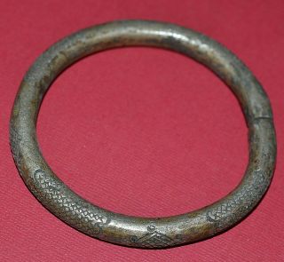 Antique African Tribal Brass Forged Metal Money Bracelet Currency Mali,  Africa 2