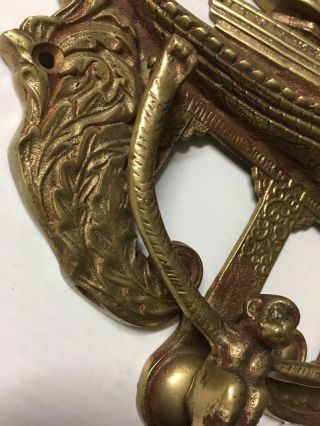 Antique Solid Brass Oriental Asian Pagoda Door Knocker 10