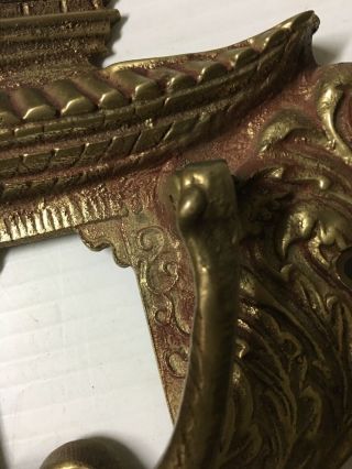 Antique Solid Brass Oriental Asian Pagoda Door Knocker 11