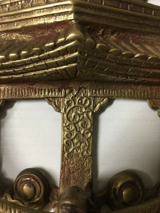 Antique Solid Brass Oriental Asian Pagoda Door Knocker 7