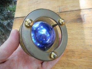 Vintage Blue Sphere Zodiac Celestial Globe Horoscope Cigarette Dispenser Lighter 8