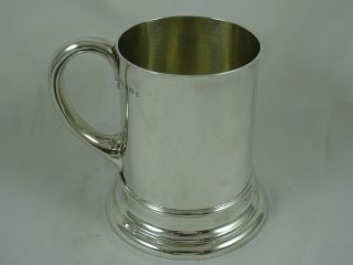 Smart Edwardian Solid Silver Pint Tankard,  1905,  372gm