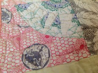 Lovely Vintage Soft Pastel Quilt Hand Sewn 73 