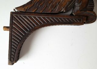 Antique carved wood winged griffin wall sconce chandelier parts Gothic style N°1 7