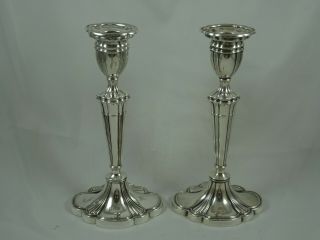 Smart Pair,  Solid Silver Candlesticks,  1972,  433gm
