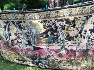 Large Vintage Aubusson Wool Tapestry 2