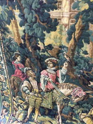 Large Vintage Aubusson Wool Tapestry 4