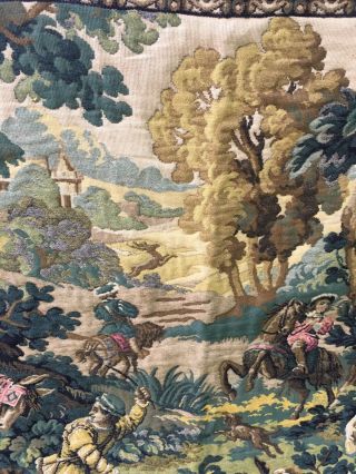 Large Vintage Aubusson Wool Tapestry 5