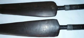 Antique Collectable Dark Wood Carved Club - Spears,  Papua Guinea ? 4