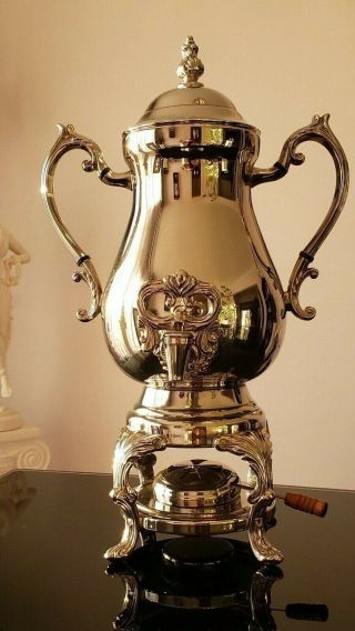 Gorgeous Vintage Silver - Plated Towle Samovar Urn With Burner Pot