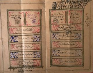 Antique Islamic Persian Qajar Marriage Certificate Document Signed Dated 1319 AH 2