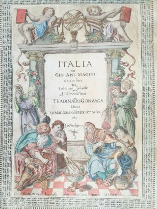 Magini: Huge Engraved Title Page Atlas Italy - 1620 2