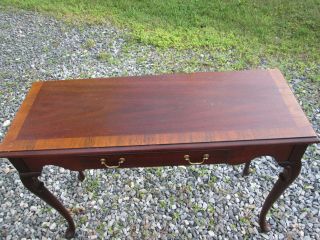 HICKORY CHAIR MAHOGANY CONSOLE TABLE QUEEN ANNE JAMES RIVER PLANTATION 18TH C 3