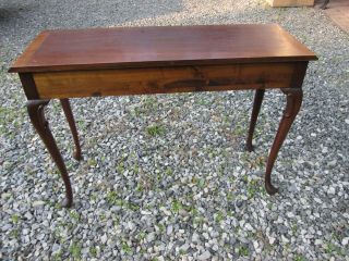 HICKORY CHAIR MAHOGANY CONSOLE TABLE QUEEN ANNE JAMES RIVER PLANTATION 18TH C 9