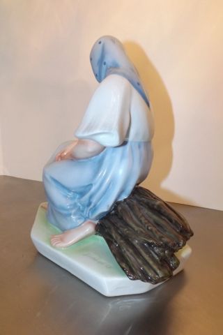 Zsolnay Vintage Hungarian Porcelain Peasant Woman 