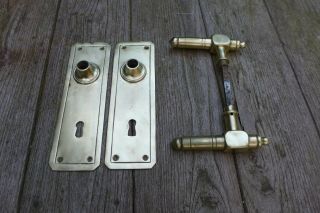 Vintage / Antique Brass Door Handle With Brass Covers Project 19 - 01