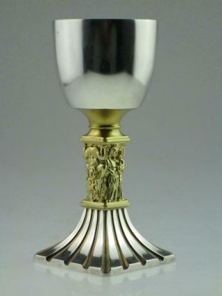 Solid Silver Chalice Goblet Hector Miller By Aurum 1980 London