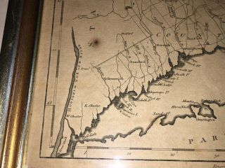 Antique Map Connecticut B.  Tanner 1796 American Ed.  Winterbothams John Reid Pub. 6