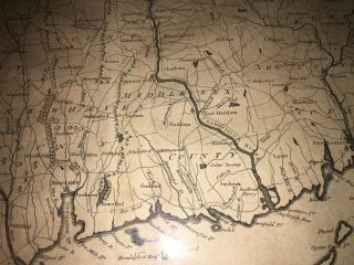 Antique Map Connecticut B.  Tanner 1796 American Ed.  Winterbothams John Reid Pub. 7