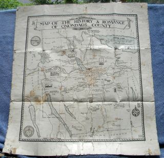 History & Romance of Onondaga County - Paul M Paine - vintage map 1929 2