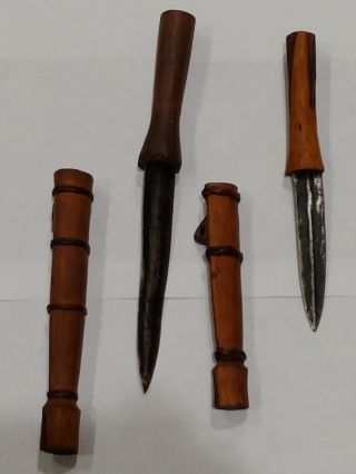 Small African Knives With Wood Sheaths 4