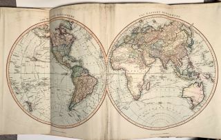 Rare Antique 1824 Carys Atlas World Maps America Europe Asia Africa Etc Globe