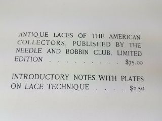 1926 Notes On American Laces Of American Colonists Antique Laces Book Morris 4
