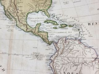 Herman Moll Map Of The Western Hemisphere Circa 1802 6