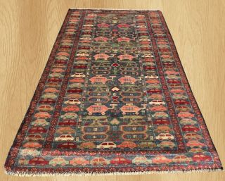 Hand Knotted Vintage Afghan Tribal Balouch War Tank Wool Area Rug 6 X 4 Ft