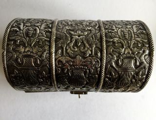 Antique Solid Silver 18th/19th Century Dutch Colonial Jewellery Box Casket Rare 10