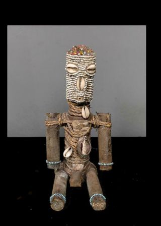 Old Tribal Namji Fertility Seated Figure - Cameroon