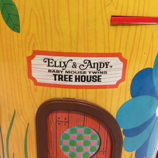 Remco Elly & Andy Baby Mouse twins Treehouse vintage play set treehouse 1967 10