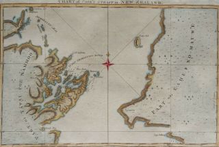Zealand,  Wellington,  Cook/anderson/hogg,  1784,  Chart Of Cook´s Strait.