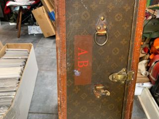 Antique Paris France Louis Vuitton WardrobeTrunk Hand Stencile Monogrammed 4