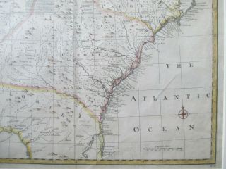 Emanuel Bowen 1700 ' s Colorful Map of North Carolina,  South Carolina & Georgia 4