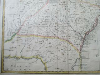 Emanuel Bowen 1700 ' s Colorful Map of North Carolina,  South Carolina & Georgia 6