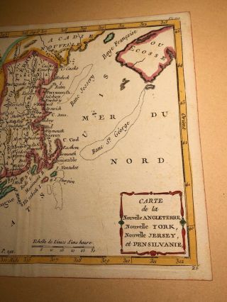 c1755 French Indian War Map America York Jersey England 3